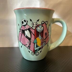 Silver Buffalo Nightmare Before Christmas‎ Jack and Sally 16oz Wide Rim Ceramic